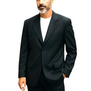 Calvin Klein 42L Men's Blazer Gray Suit Coat Sport Jacket 2 Buttons 42 Long